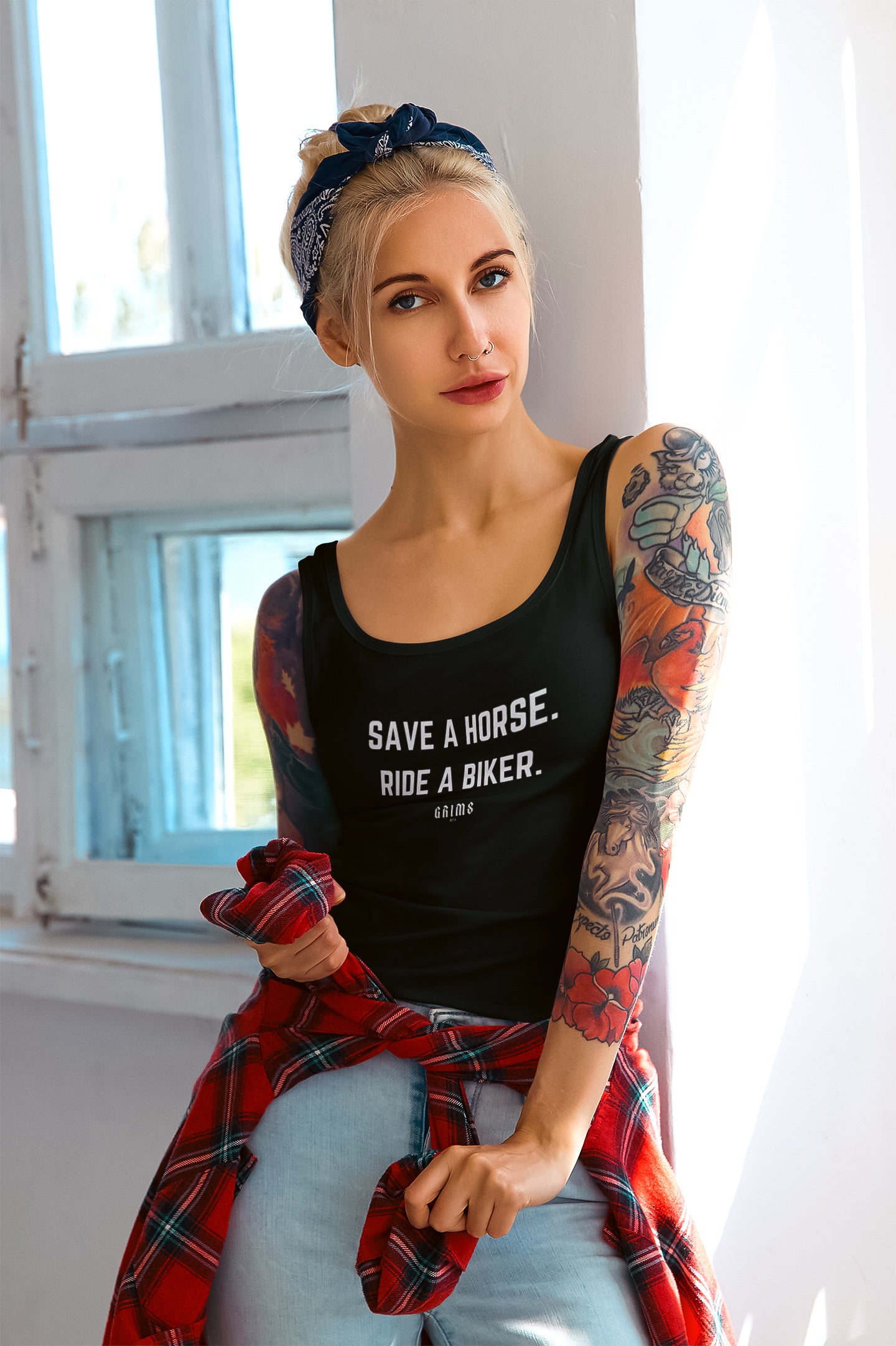 ‘Save A Horse / Ride A Biker’ Women’s Tank